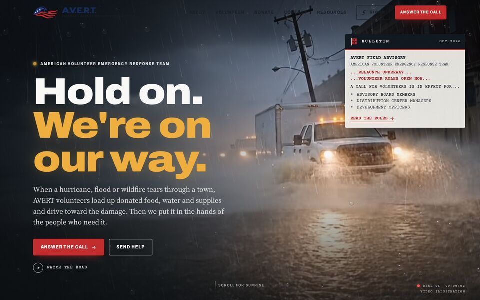 Home page of the AVERT website on a desktop screen