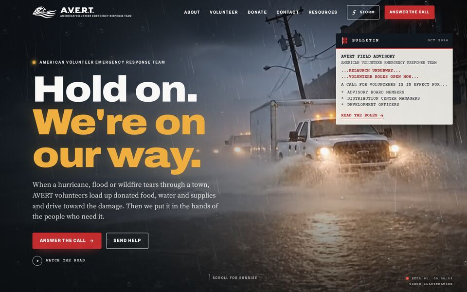 Home page of the AVERT website on a desktop screen