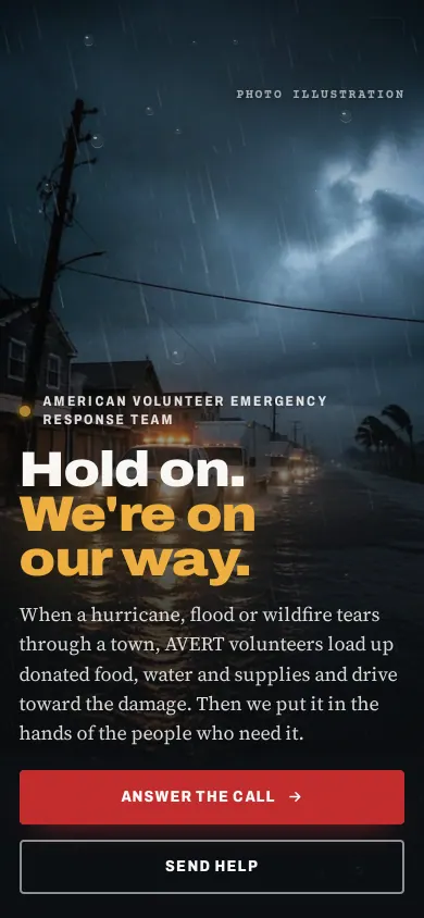 Home page of the AVERT website on a phone