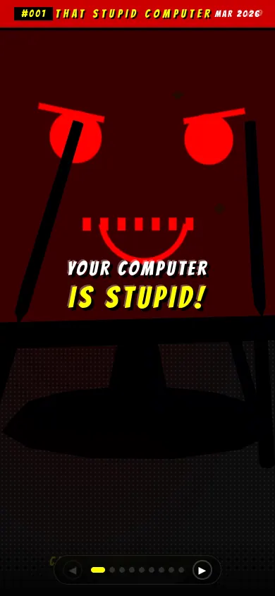 Home page of the Comic book study website on a phone