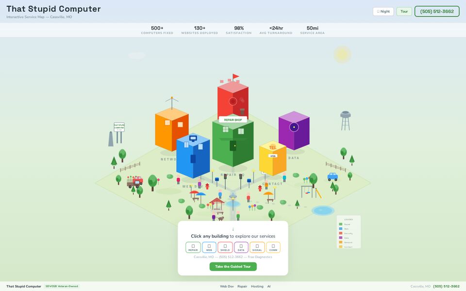 Home page of the Isometric study website on a desktop screen