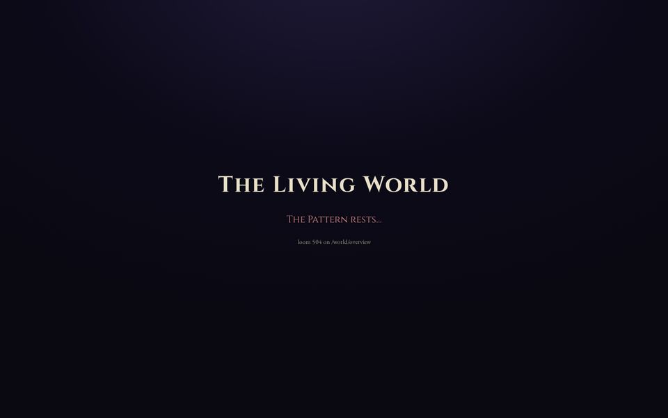Home page of the The Living World website on a desktop screen