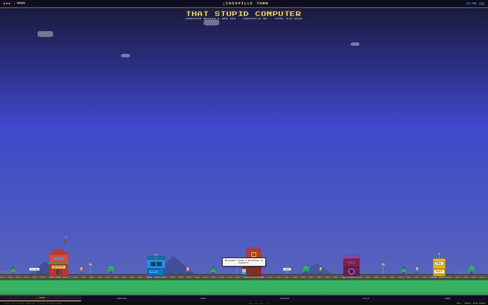 Home page of the Pixel art study website on a desktop screen