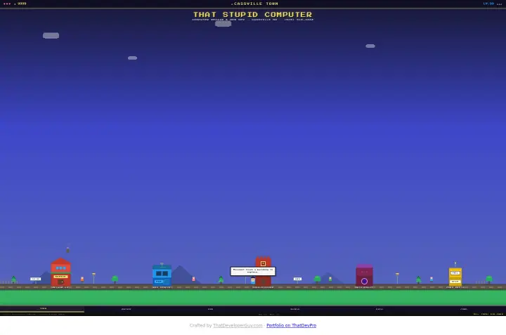 Home page of the Pixel art study website shown as one full page from top to bottom