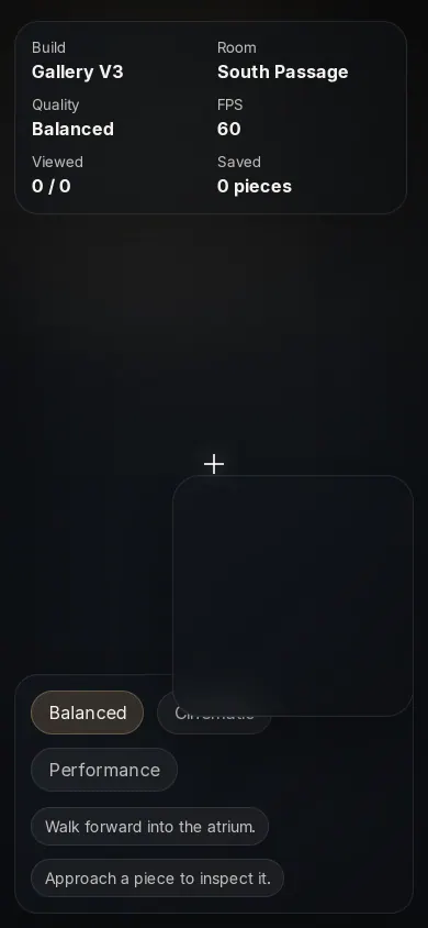 Home page of the Portfolio Game website on a phone