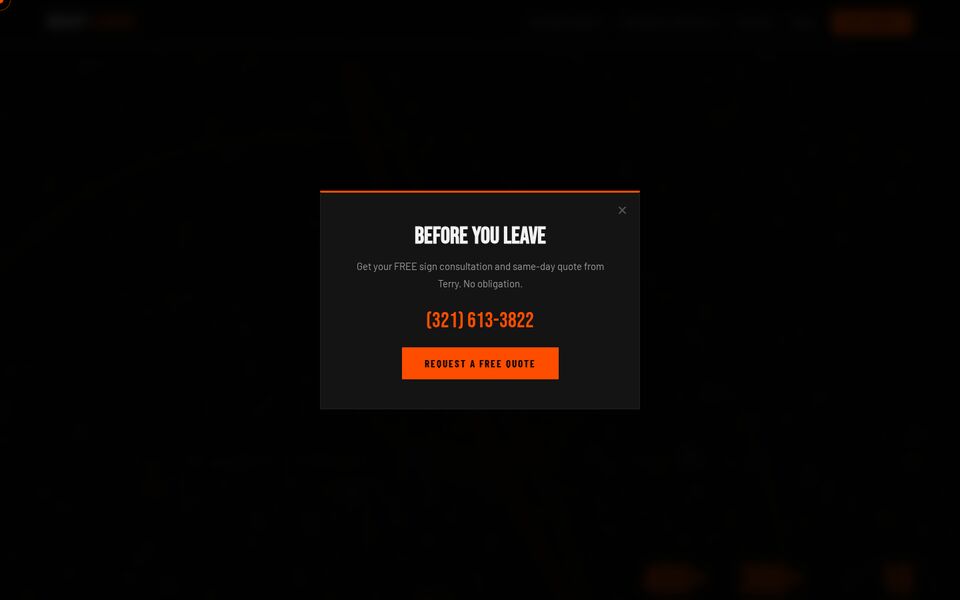 Home page of the Wrap Giants Signs website on a desktop screen